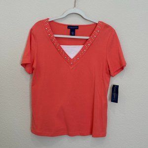 Karen Scott Orange Top